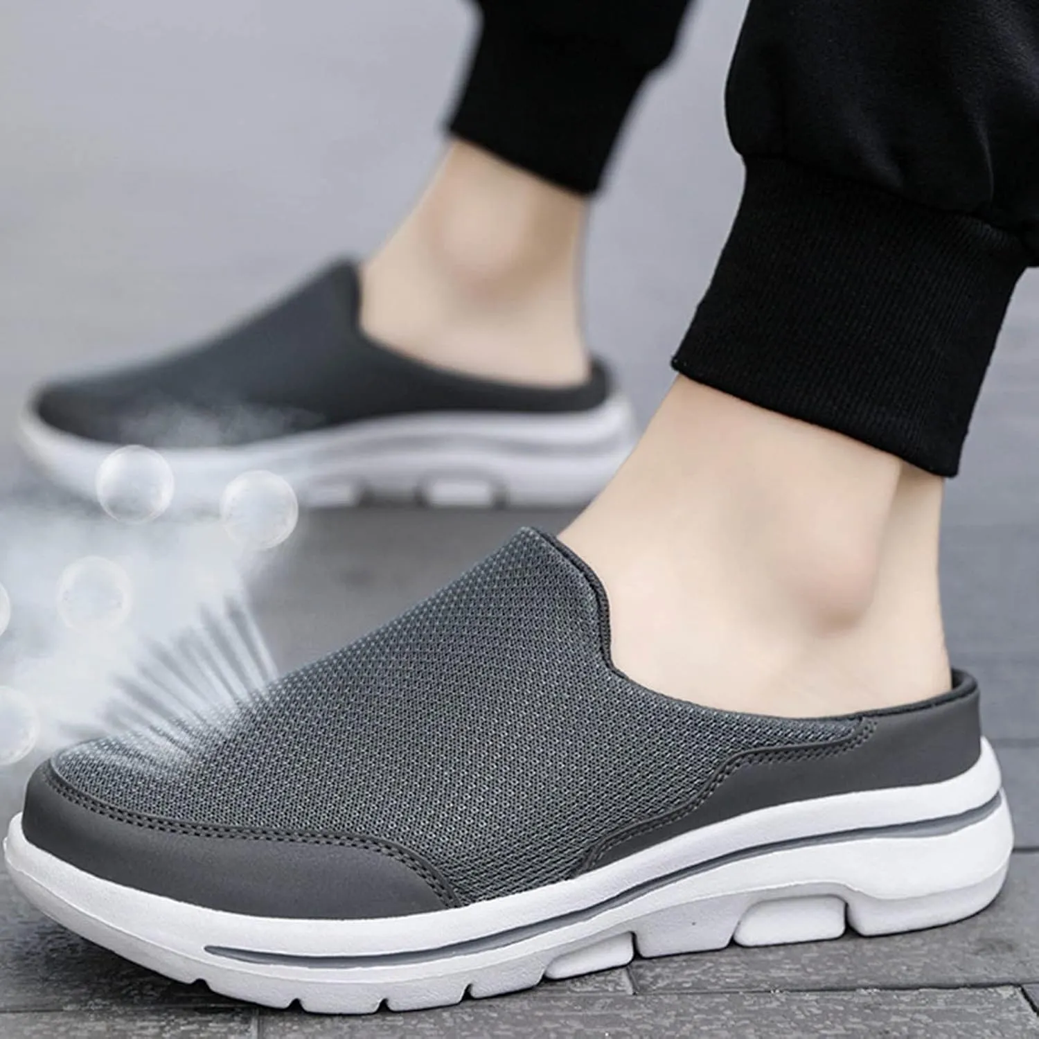 Women's Backless Walking Sneakers Summer Slip-on Womens Tennis Shoes Walking Women Shoes Casual Shoes Sneakers Platform Tennis Shoe Casual Loafers