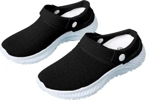 Womens Breathable Mesh Walking Mules Sneakers Tennis Shoes Men Food Service Shoes Dressy Casual Waterproof Sneakers Steel Toe Tennis Shoe Cross Trainer Shoe