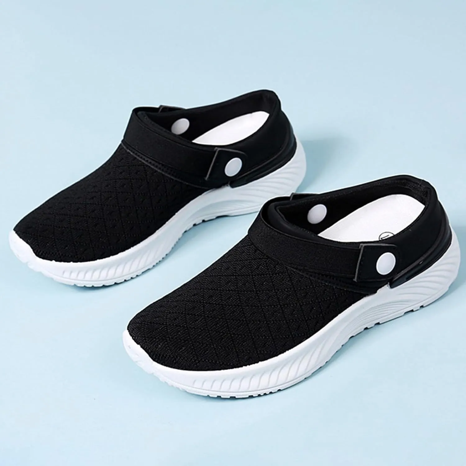 Womens Breathable Mesh Walking Mules Sneakers Tennis Shoes Men Food Service Shoes Dressy Casual Waterproof Sneakers Steel Toe Tennis Shoe Cross Trainer Shoe