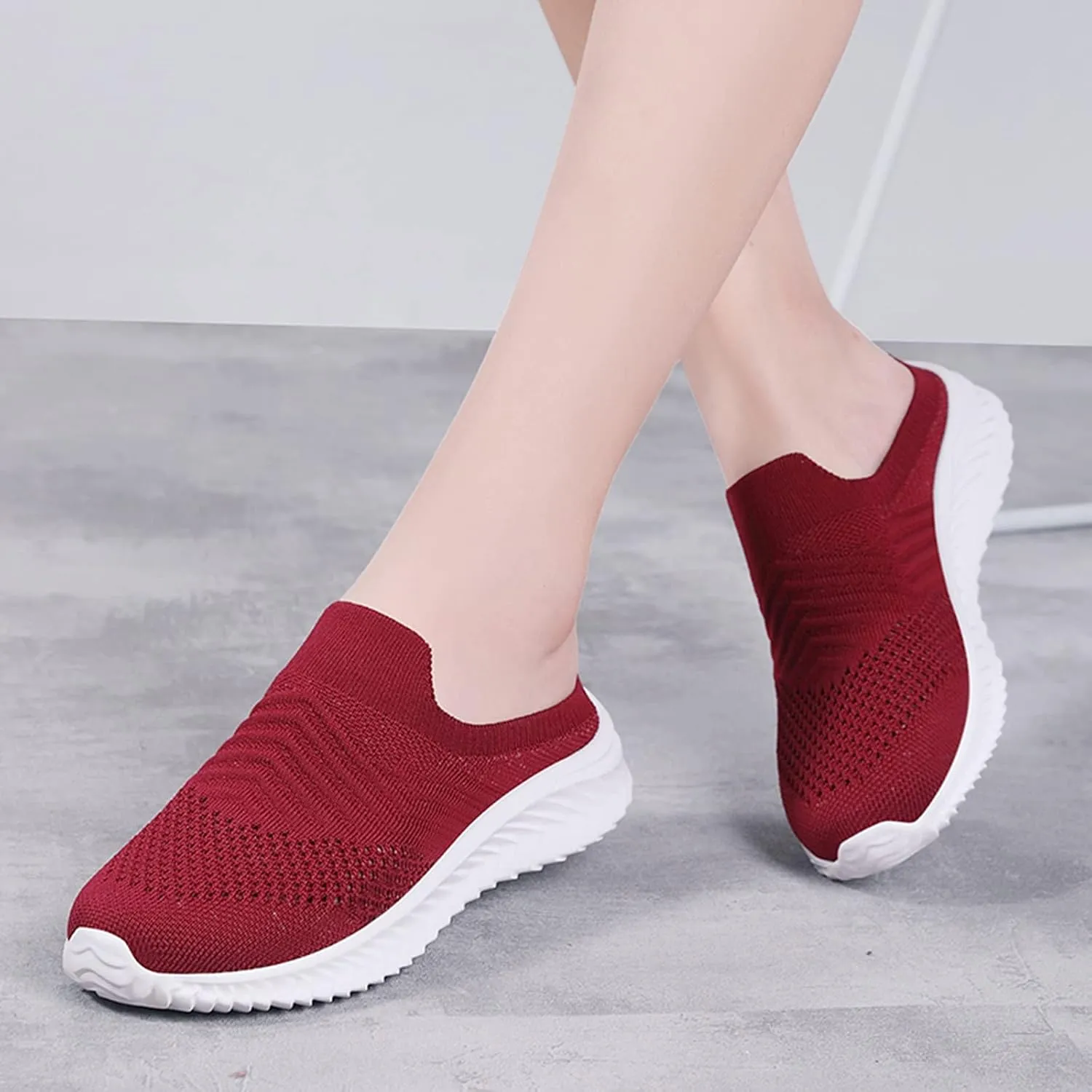 Womens Breathable Mesh Walking Mules Sneakers Tennis Shoes Womens Wide Width Men's Casual Dress Shoes Wedge Sneakers Steel Toe Tennis Shoe Trainers Shoe