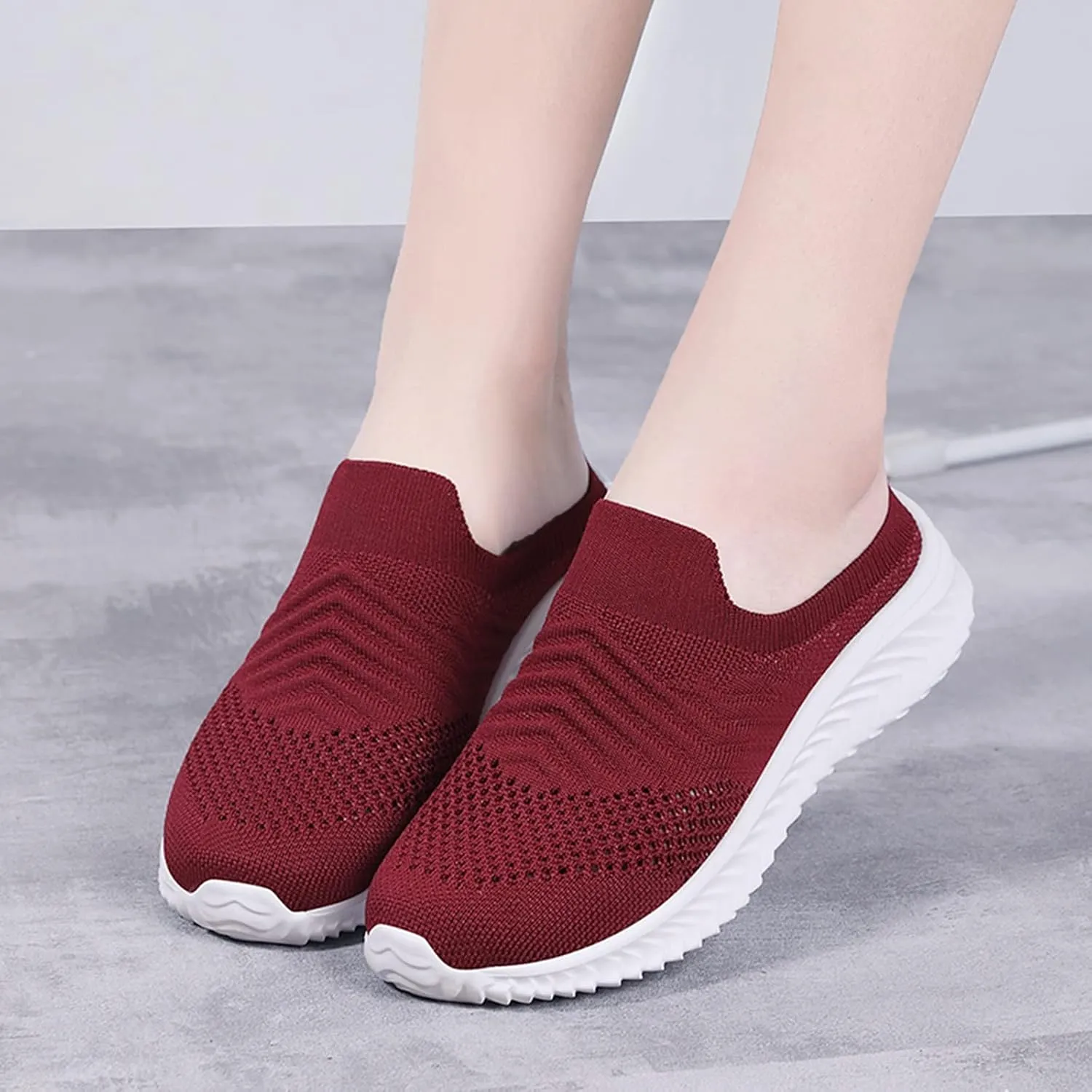Womens Breathable Mesh Walking Mules Sneakers Tennis Shoes Womens Wide Width Men's Casual Dress Shoes Wedge Sneakers Steel Toe Tennis Shoe Trainers Shoe