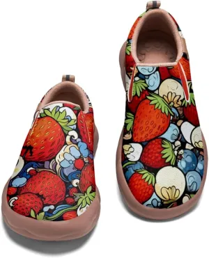 Women's Casual Loafers Floral Art Slip On Sneakers Travel Shoes