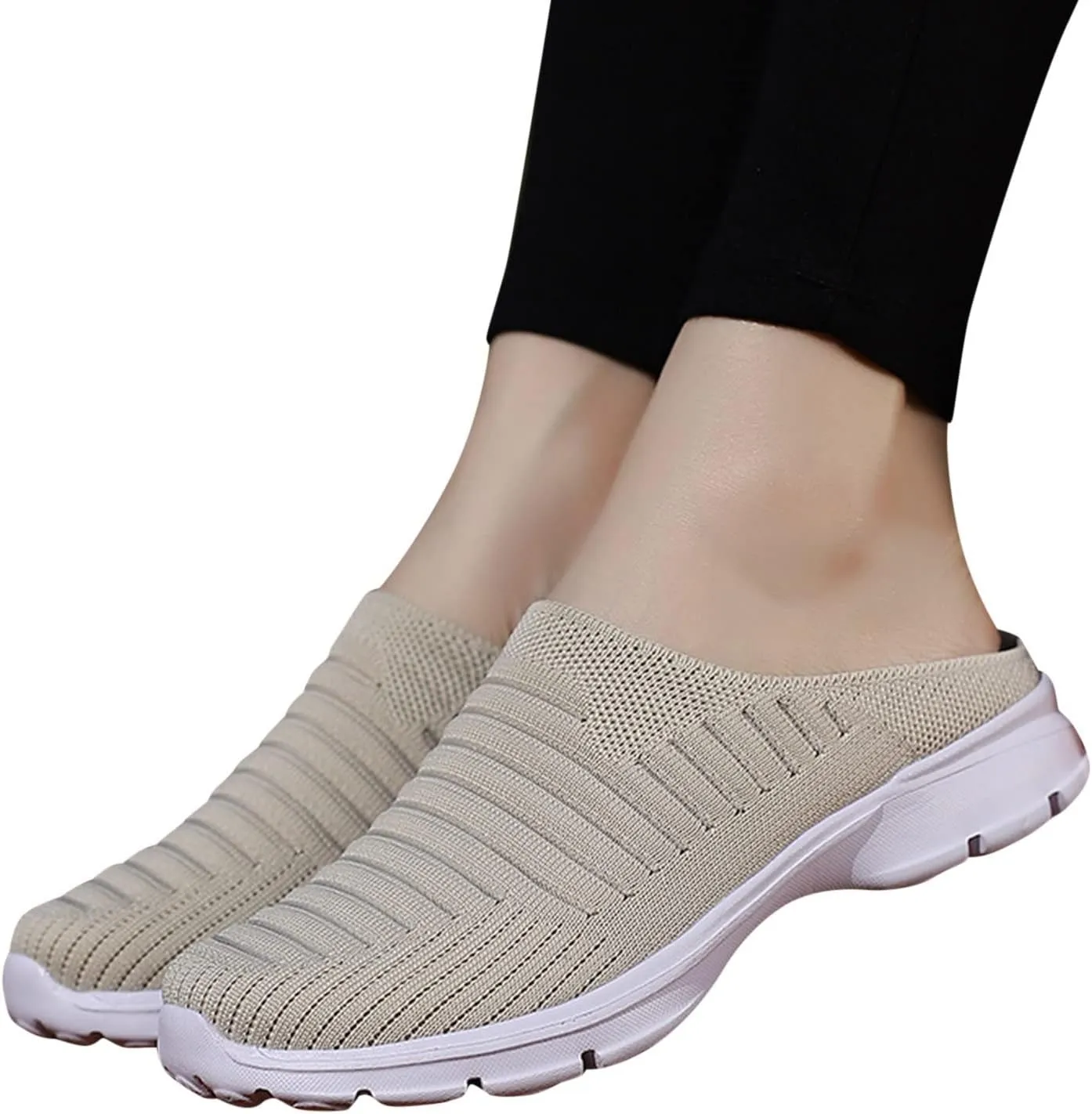Women's Casual Slip on Half Shoes Breathable Non Slip Work Shoes Women Casual Men's Shoes Casual Fashion Sneakers Platform Tennis Shoe Loafers Casual Slip On