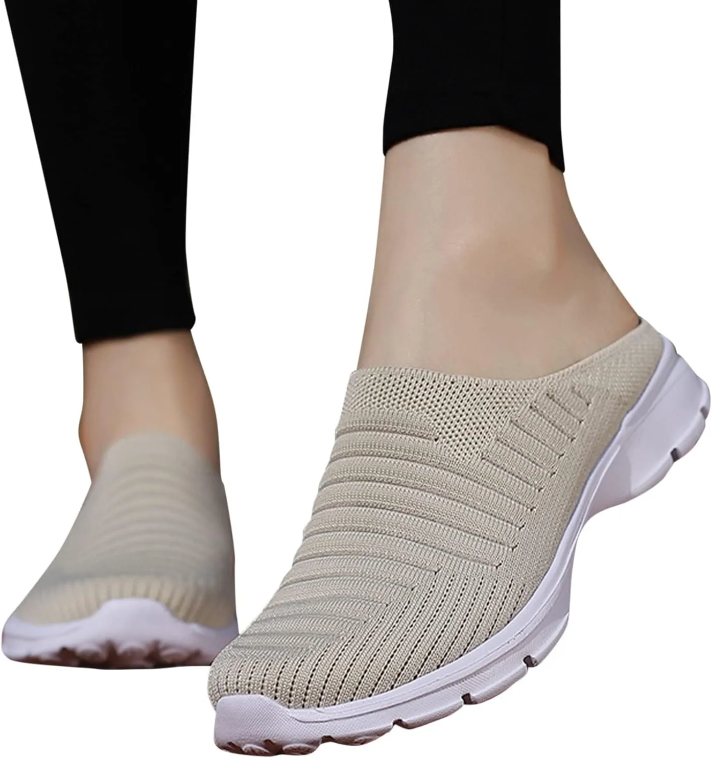 Women's Casual Slip on Half Shoes Breathable Non Slip Work Shoes Women Casual Men's Shoes Casual Fashion Sneakers Platform Tennis Shoe Loafers Casual Slip On