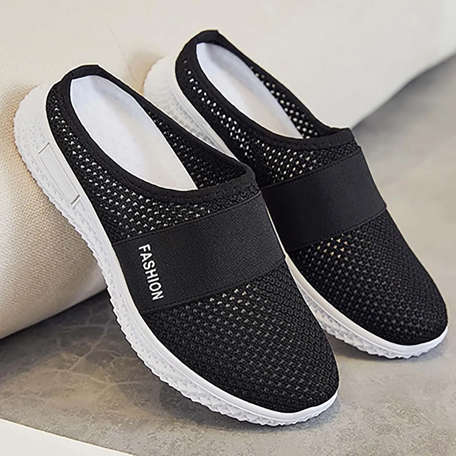 Women's Casual Slip on Half Shoes Breathable Walking Shoes Women Loafers Casual Tennis Shoes Dress Sneakers Waterproof Tennis Shoe Casual Loafers