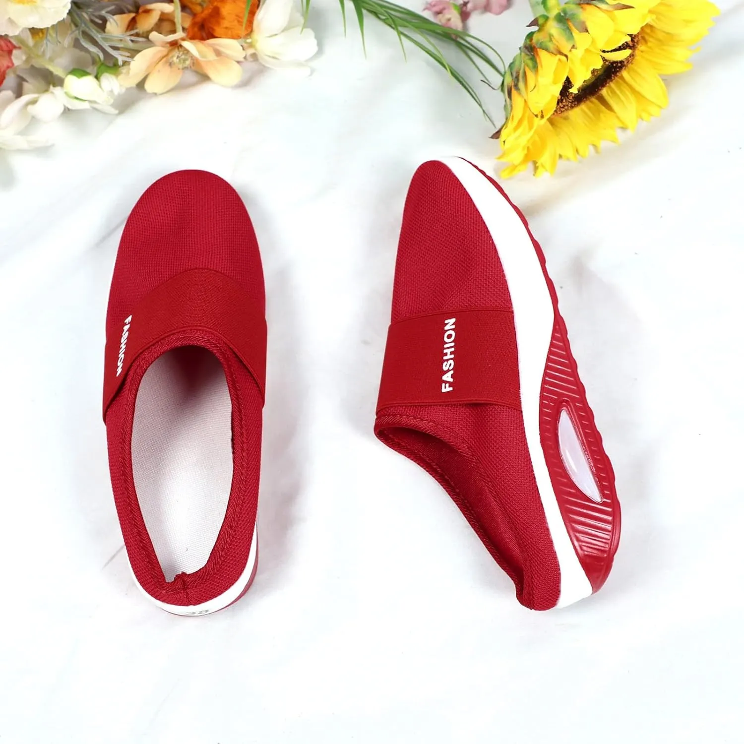 Women's Casual Slip on Half Shoes Breathable Womens Tennis Shoes Mesh Ladies Shoes Casual Black Sneakers Slip On Tennis Shoe Loafers Dress Shoe