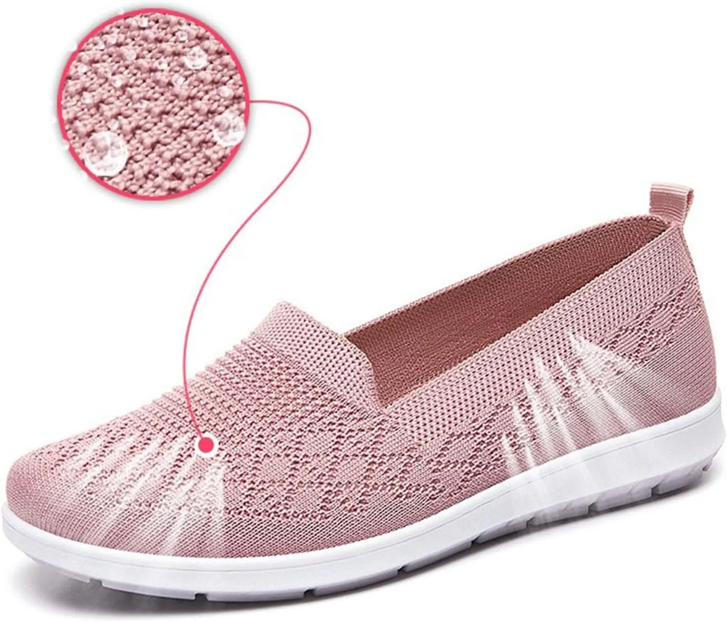 Women's Flat Breathable Fly Woven Mesh Sneakers,Casual Fashion Walking Shoes Women Slip