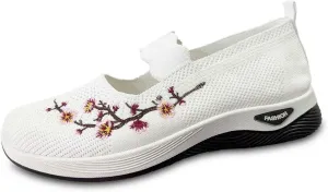 Women's Knitted Mesh Flat Loafers Slip-On Breathable Comfortable Low Top Sport Shoes Fashion Casual Basketball Shoes