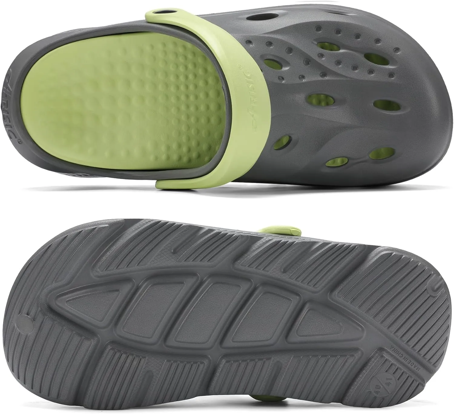 Womens Mens Arch Support Clogs Slip-on Garden Shoes Cushion Plantar Fasciitis Sandals Non-Slip Beach Slippers with Removable Insoles Outdoor Indoor