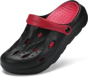 Womens Mens Arch Support Clogs Slip-on Garden Shoes Cushion Plantar Fasciitis Sandals Non-Slip Beach Slippers with Removable Insoles Outdoor Indoor