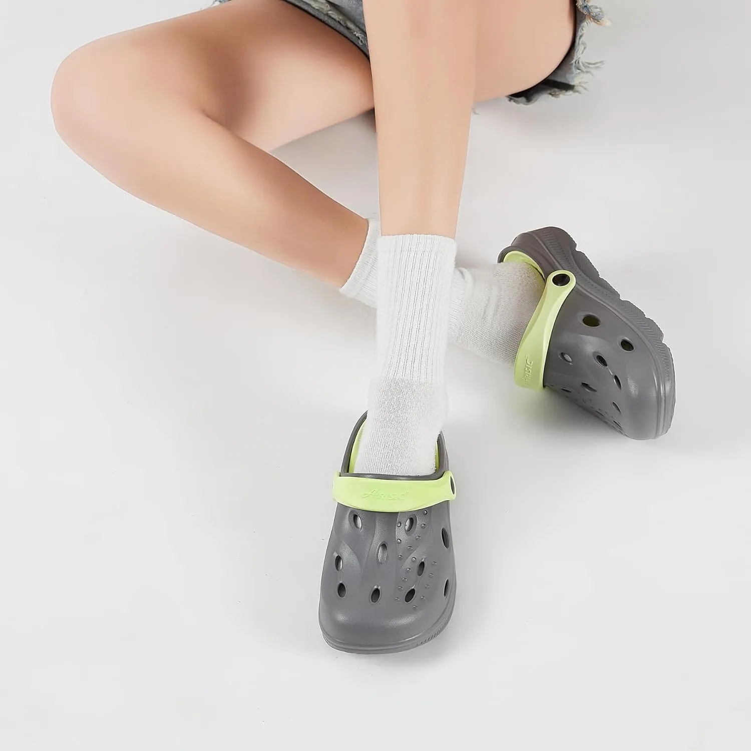 Womens Mens Arch Support Clogs Slip-on Garden Shoes Cushion Plantar Fasciitis Sandals Non-Slip Beach Slippers with Removable Insoles Outdoor Indoor