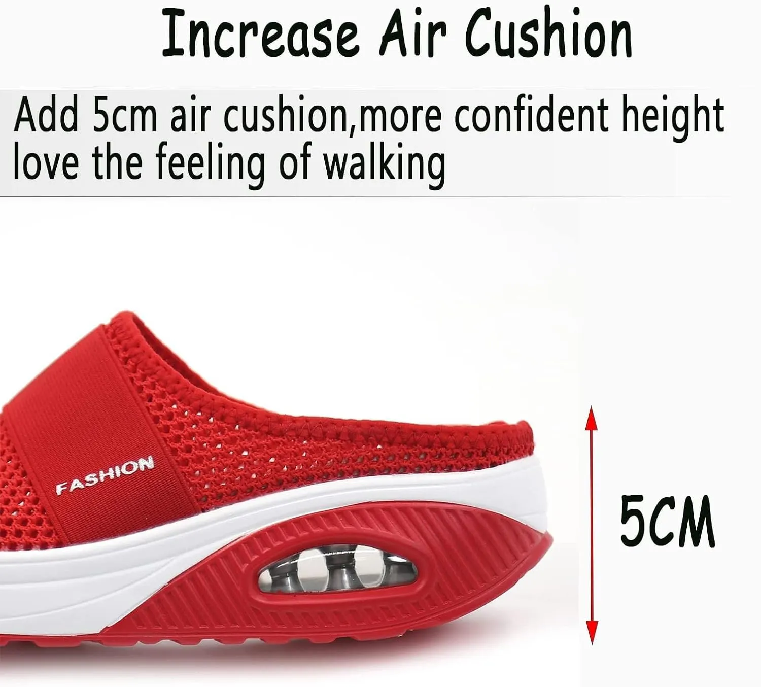 Womens Mules Lightweight Walking Slippers Summer Slip On Mule Shoes Backless Orthopedic Platform Sliipers Breathable Mesh Air Cushion Sneakers Arch Support Wedge Slipper Diabetic Walking Shoes