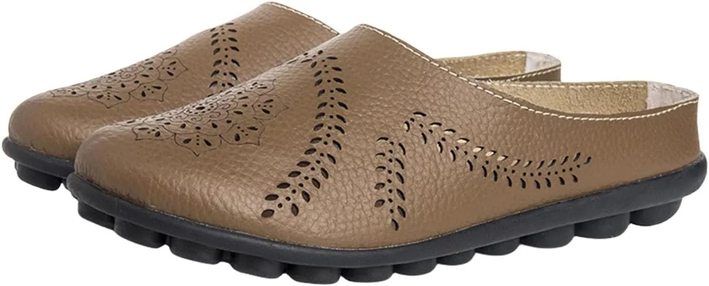 Womens Orthopedic Slippers Comfortable Non Slip Flat Sandals Breathable Hollow Soft Sole Yoga Mat Sandals Fashion Round Toe Wild Walking Soft Shoes