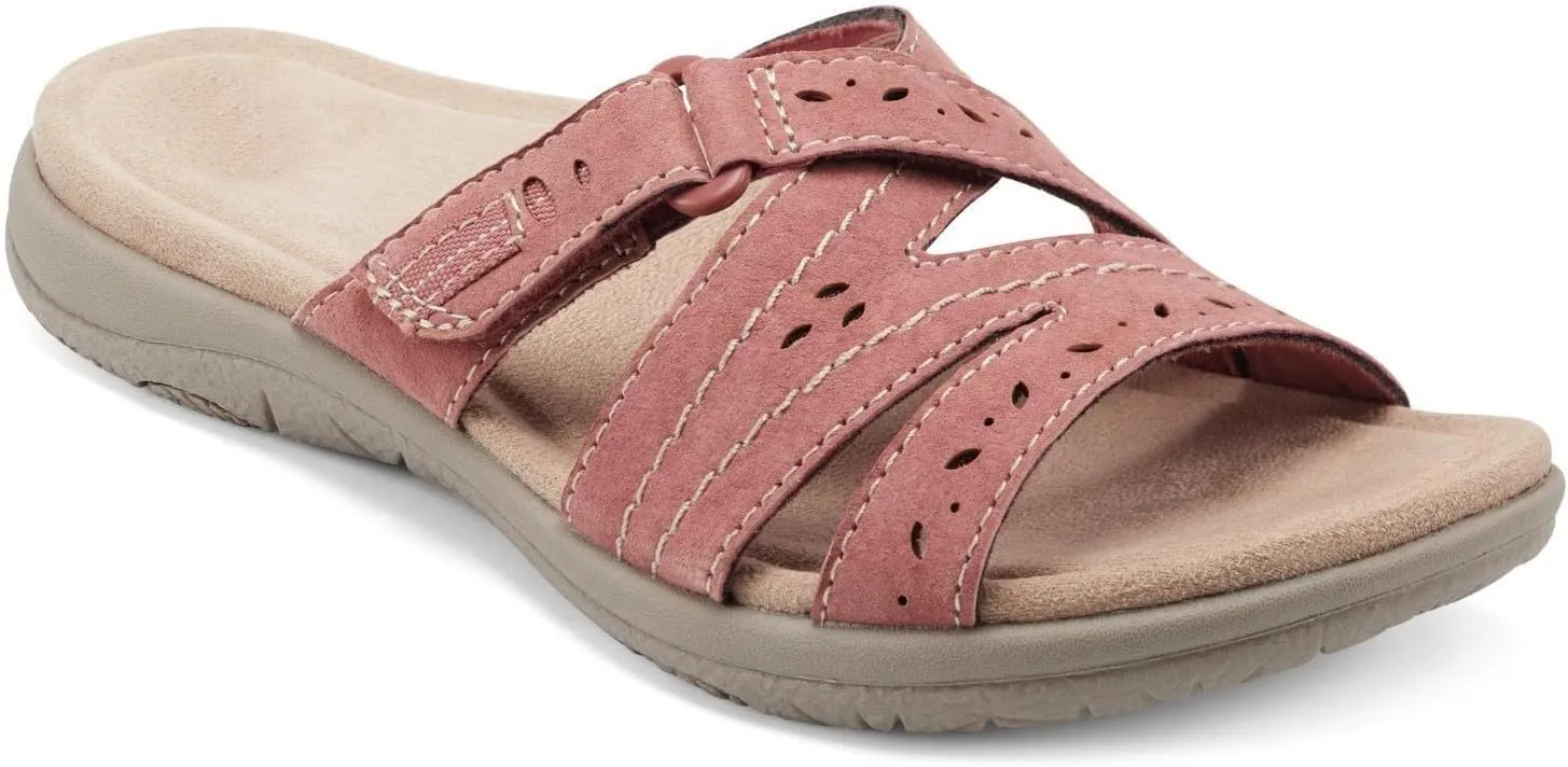 Women's Slide Sandals Summer Walking Slippers with Arch Support Open Toe Orthopedic Flat Sandals Comfortable Lightweight Beach Slippers