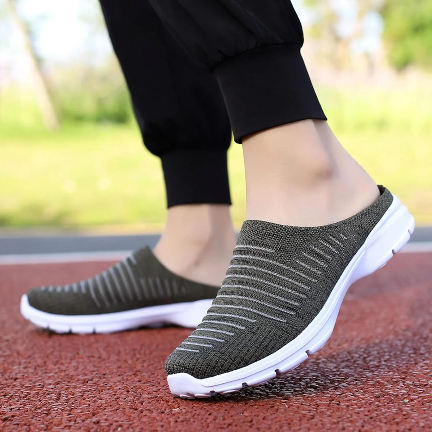 Women's Slip-on Mule Sneakers Lightweight Non Slip Work Shoes Women Winter Casual Slip On Shoes White Sneakers Platform Tennis Shoe Trainers Shoe