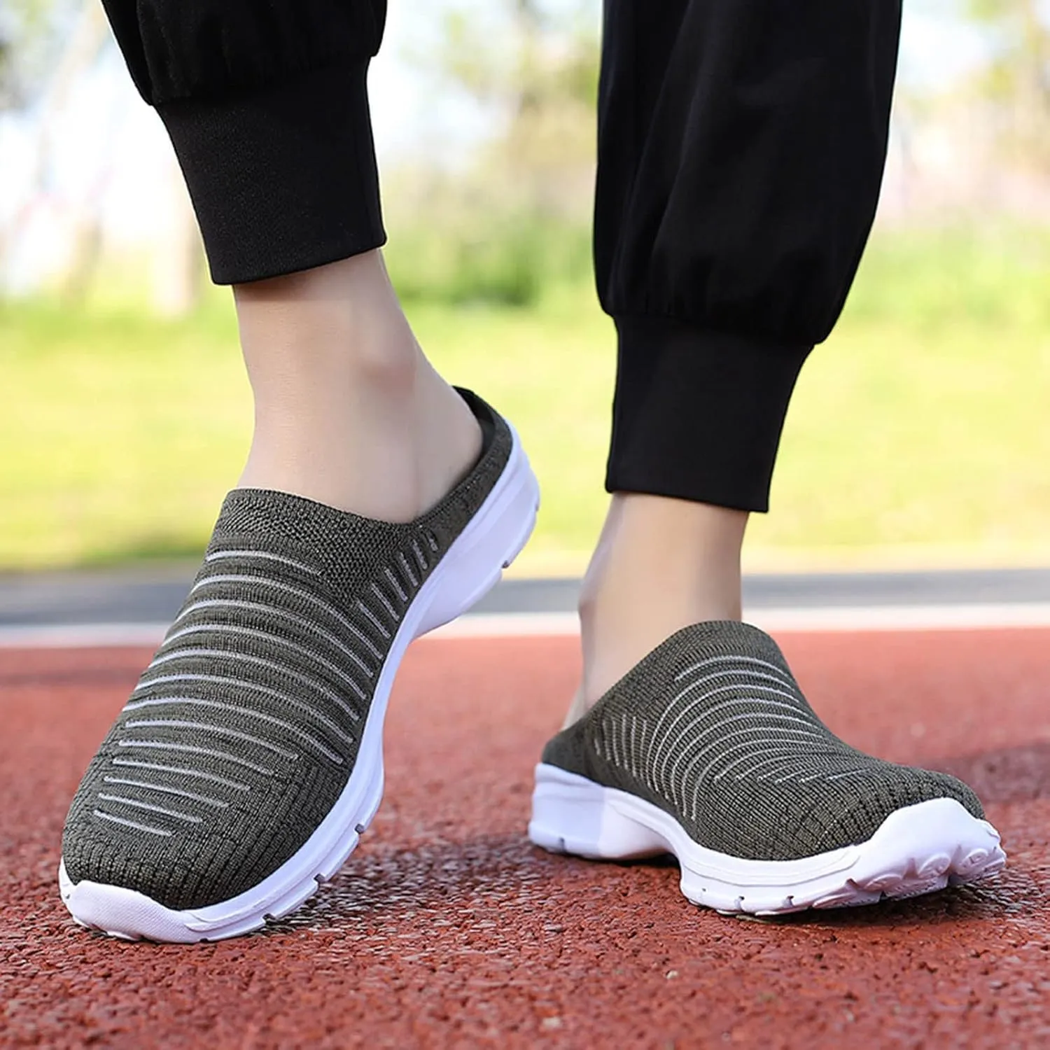 Women's Slip-on Mule Sneakers Lightweight Non Slip Work Shoes Women Winter Casual Slip On Shoes White Sneakers Platform Tennis Shoe Trainers Shoe