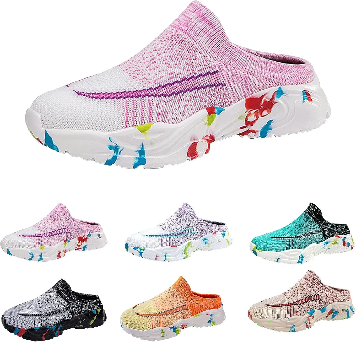 Women's Slip-On Orthopedic Arch Support Backless Mens Running Shoes Wide Men Casual Shoes Platform Sneakers Platform Tennis Shoe Loafers Dress Shoe
