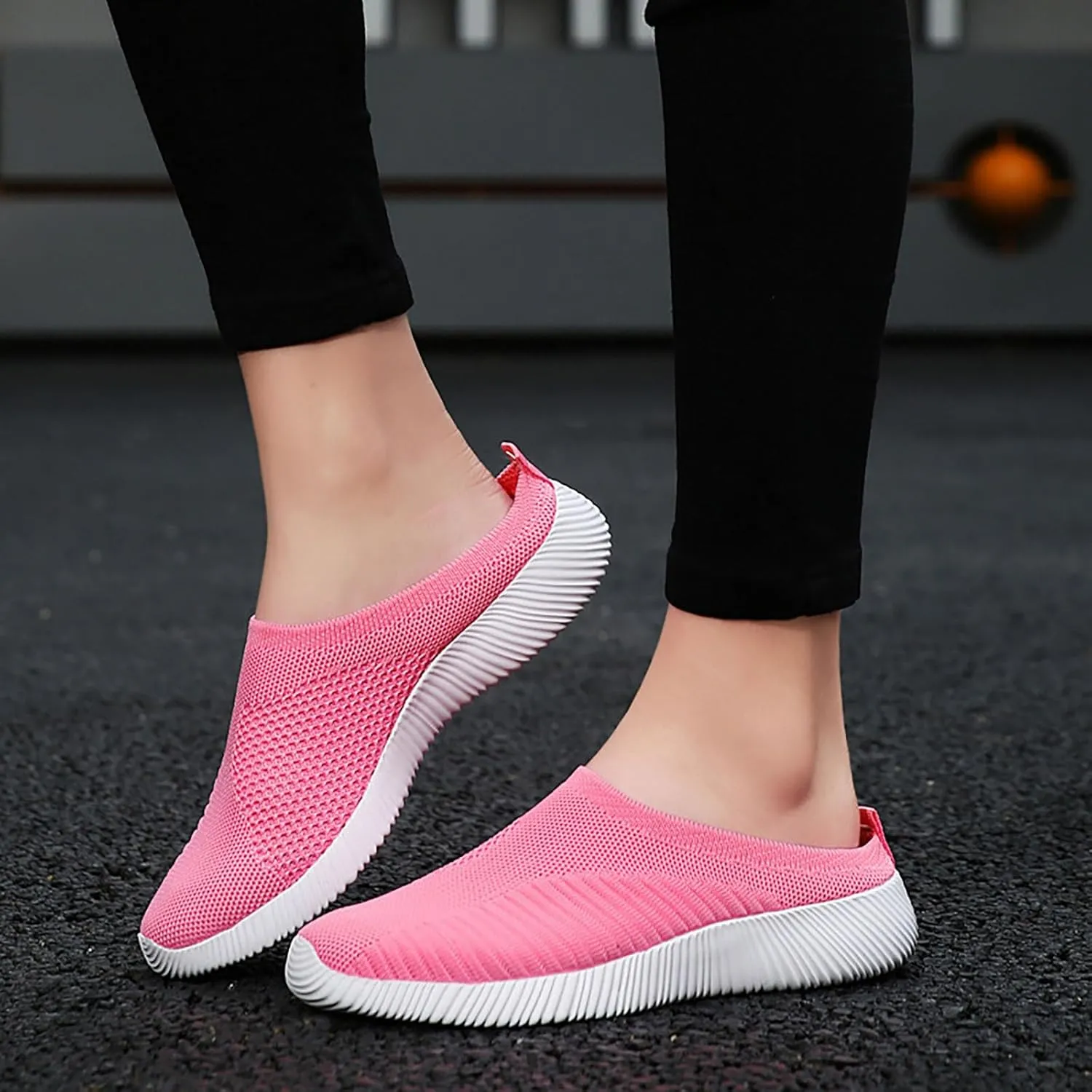Women's Slip-On Orthopedic Arch Support Backless Non Slip Work Shoes Women Comfortable Men Shoes Casual Men Shoes Sneakers Brown Tennis Shoe Cross Trainer Shoe