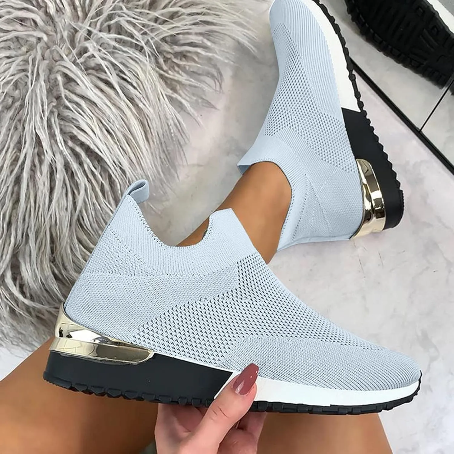 Womens Slip On Sneakers Women Walking Tennis Shoes Tennis Shoes Men Flat Feet Men's Casual Dress Shoes Slip On Sneakers White Tennis Shoe Trainers Shoe