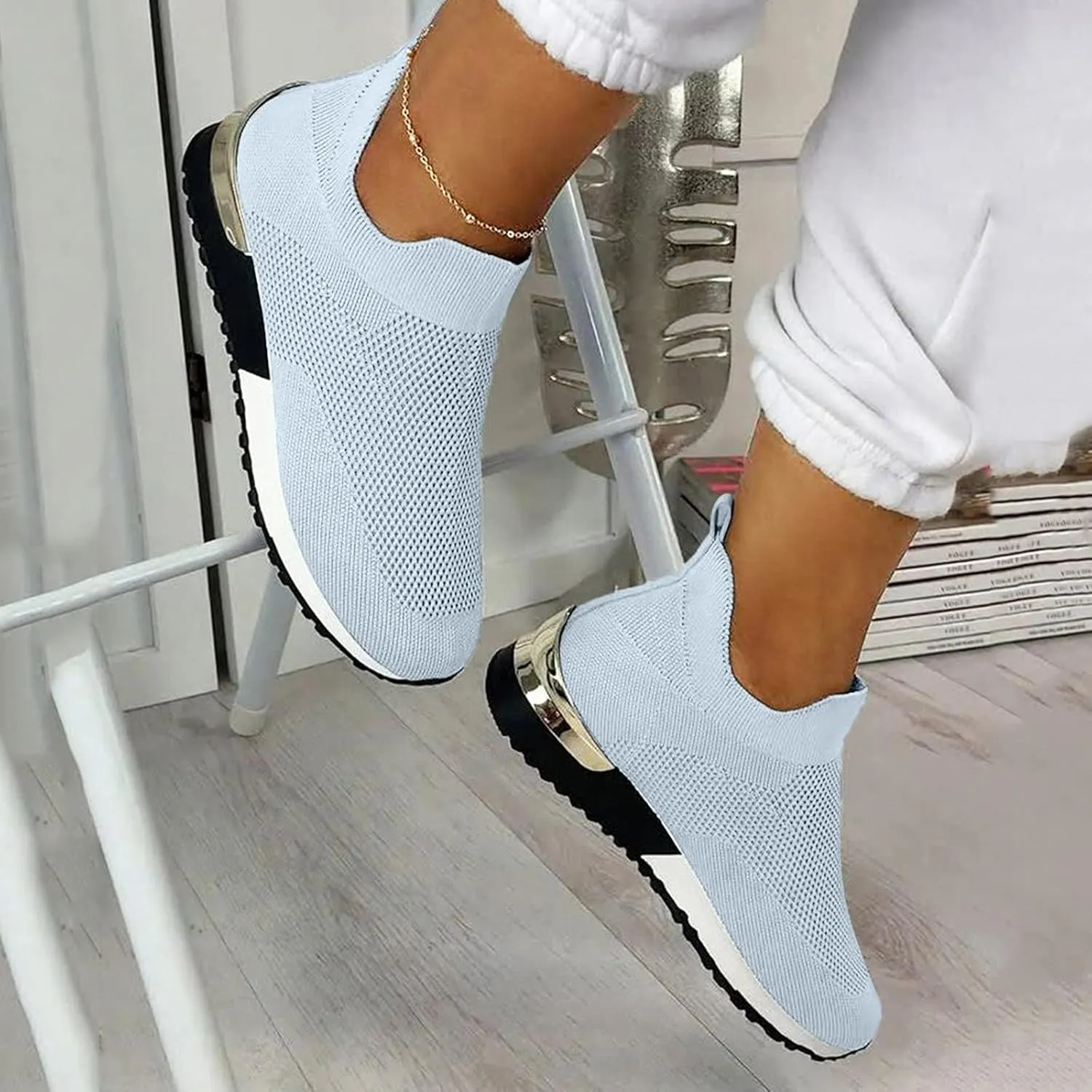 Womens Slip On Sneakers Women Walking Tennis Shoes Tennis Shoes Men Flat Feet Men's Casual Dress Shoes Slip On Sneakers White Tennis Shoe Trainers Shoe