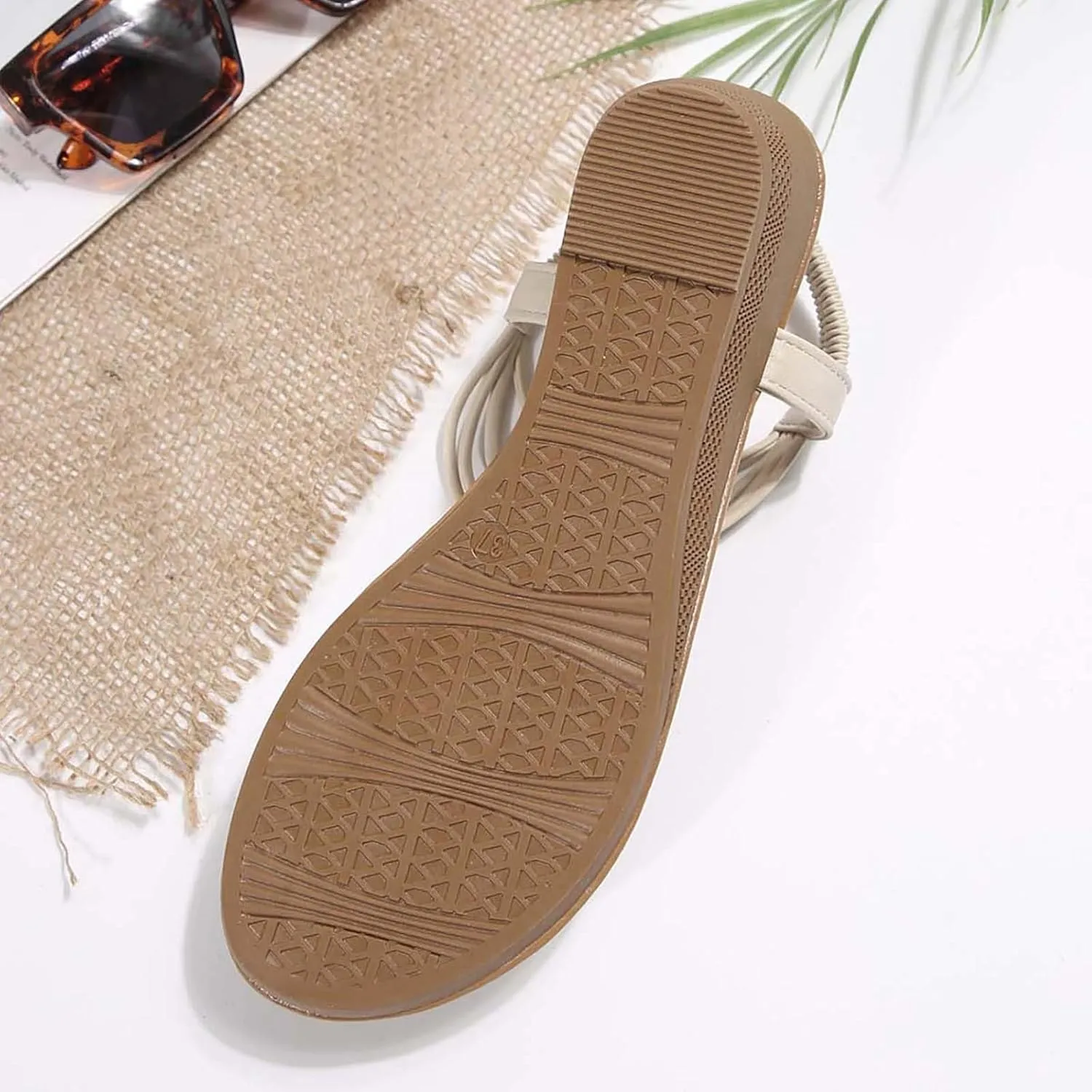 Women's Summer Sandals Comfortable Mid Heel Flip Flops Casual Beach Walking Shoes For Vacation Date Night Outfits