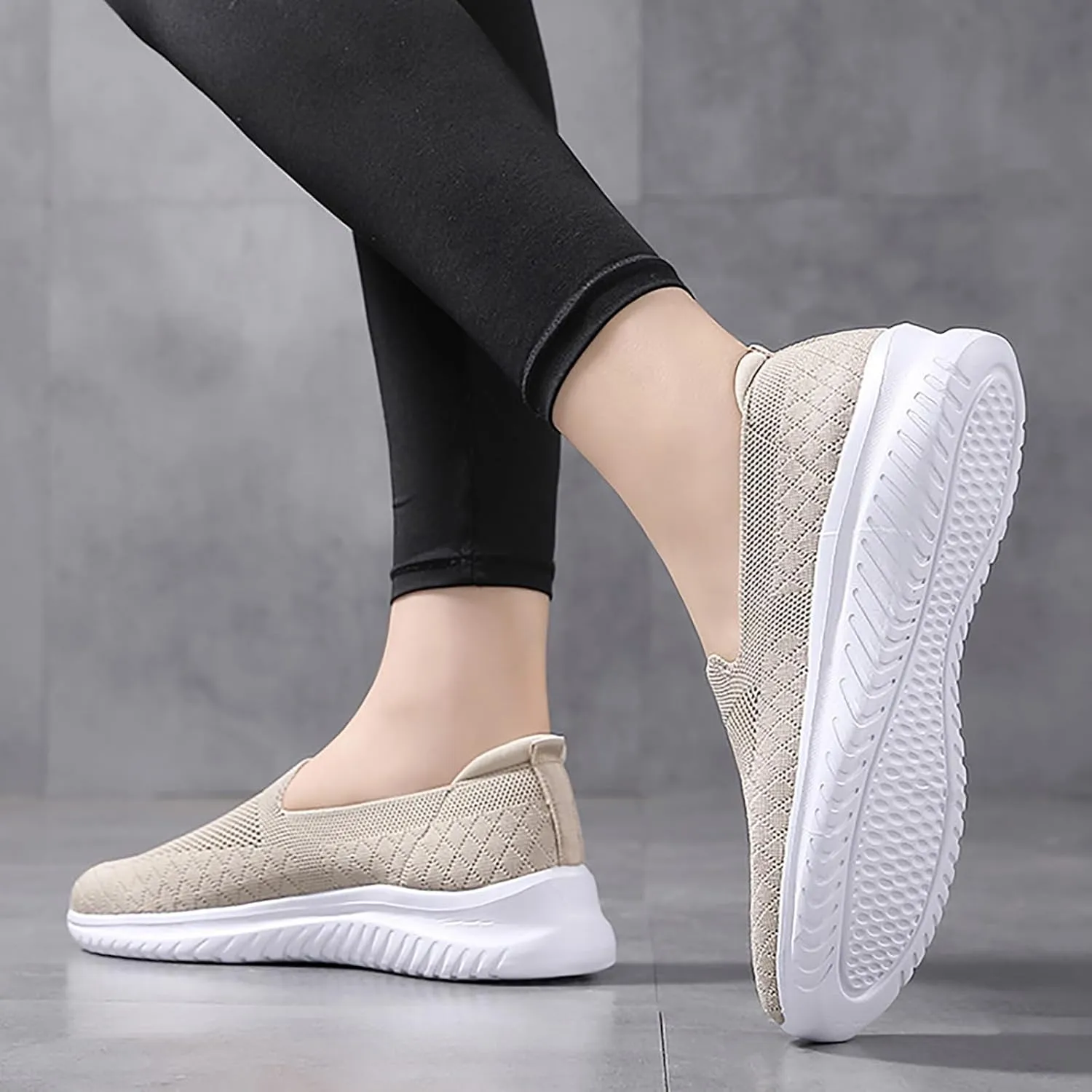 Women's Walking Shoes Lightweight Athletic Casual Gym Slip on Sneakers