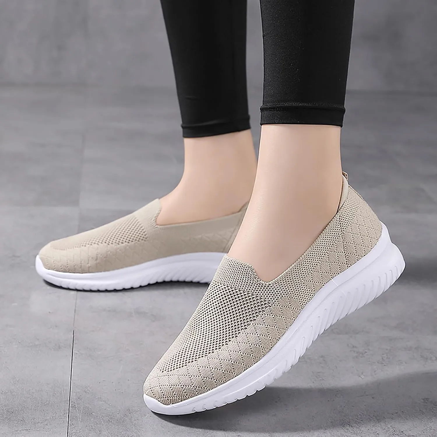 Women's Walking Shoes Lightweight Athletic Casual Gym Slip on Sneakers