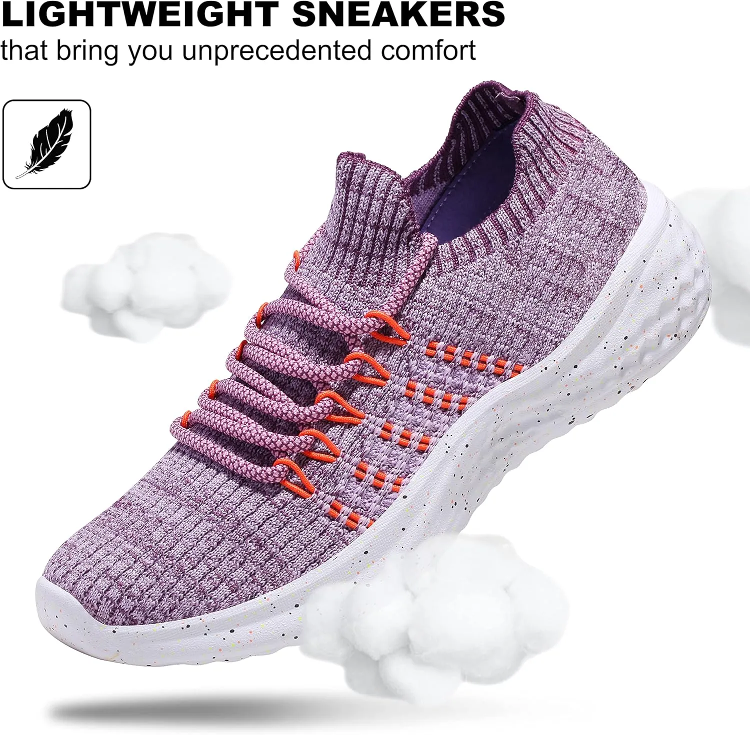 Women's Walking Shoes Tennis Athletic Sport Lightweight Slip on Sneakers