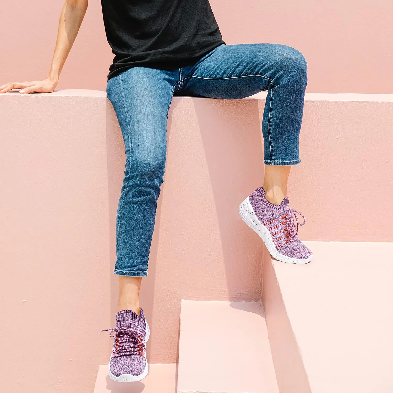 Women's Walking Shoes Tennis Athletic Sport Lightweight Slip on Sneakers