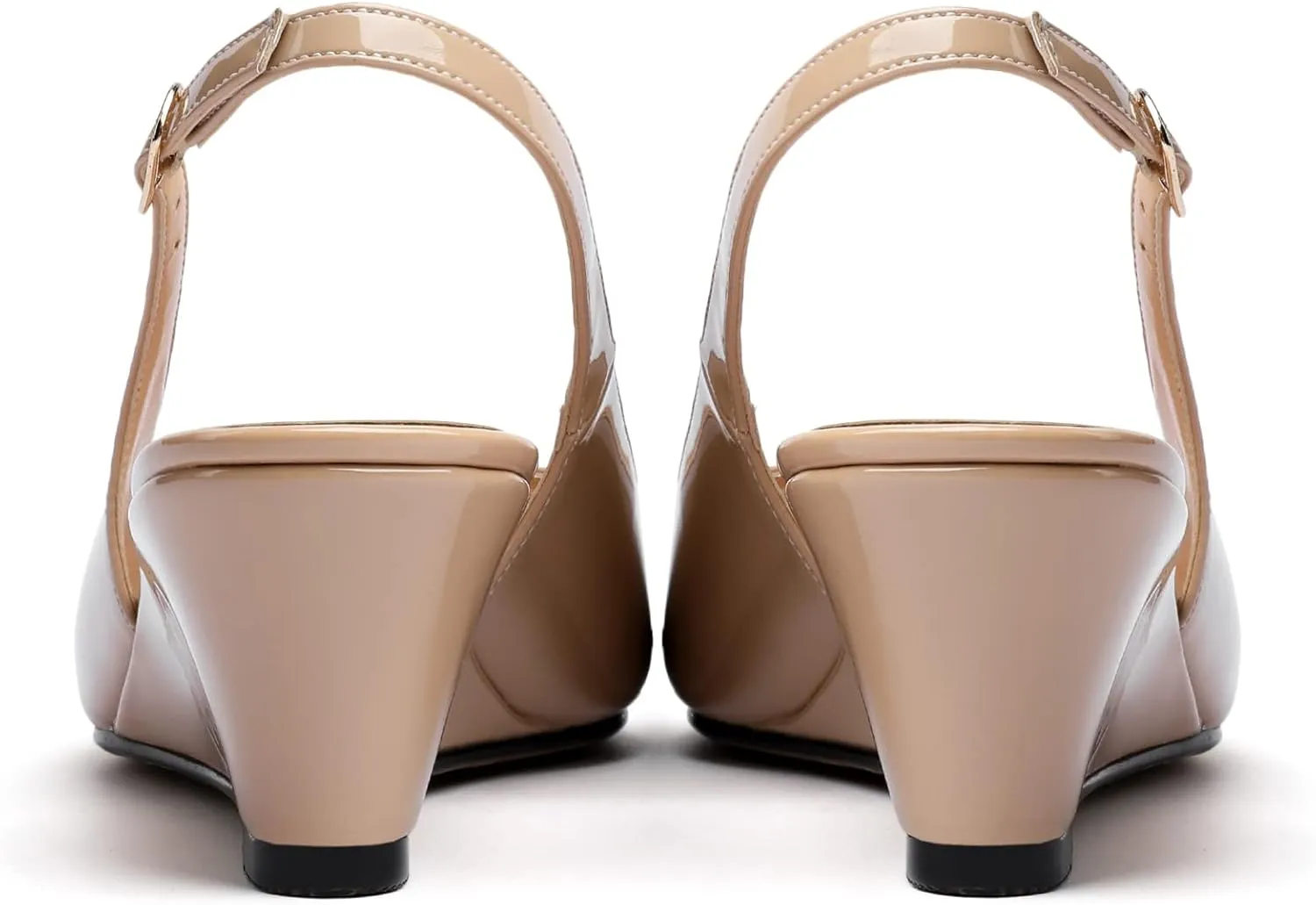 YODEKS Womens Wedges Peep Toe Low Heel Pumps 2 Inch Slingback Sandals Shoes