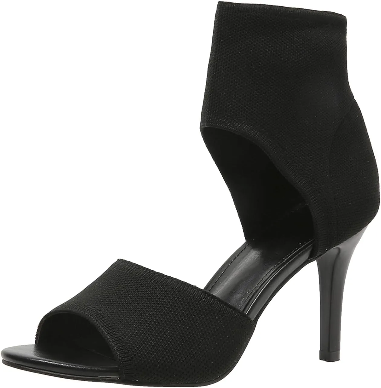 ZBYY Women's Peep Toe Stiletto Heeled Sandals Stretchy Knit Breathable Sexy Open Toe Dressy Wedding High Heels Shoes